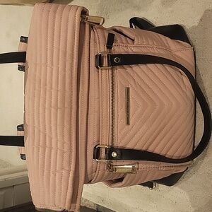 Steve Madden Pink and Black Quilted Bag